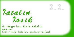 katalin kosik business card